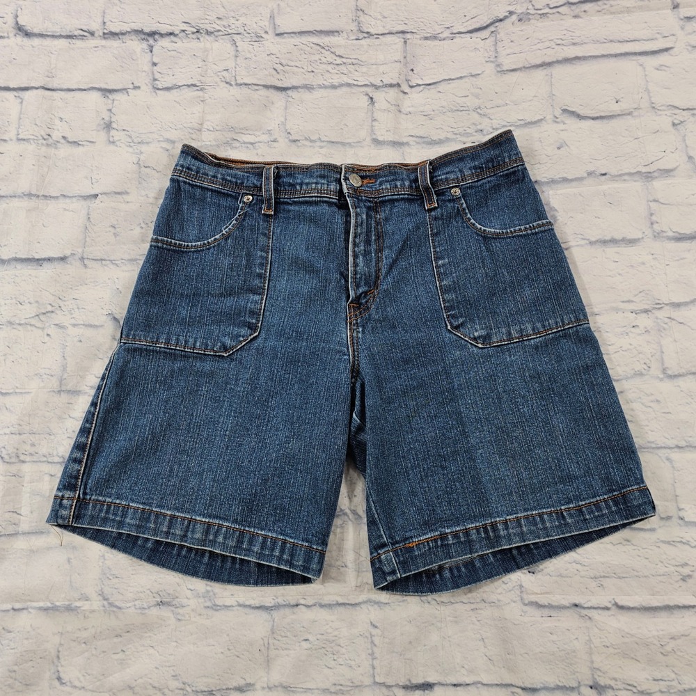 Levis 550 Relaxed Shorts Women 10 Blue Denim Mid Rise Casual Vintage Y2K